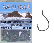 Sakuma 453 Octopus Circle Hooks Sea Fishing Hooks - Box of 25