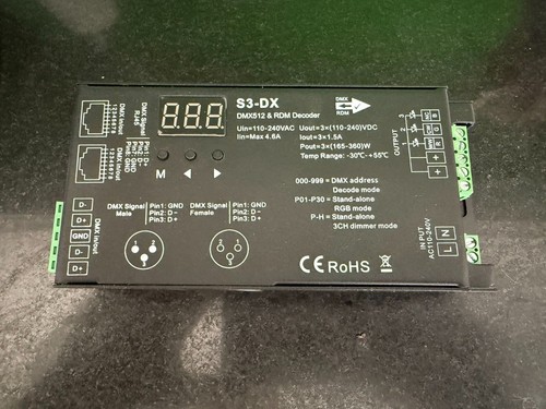 Led channels rgb dmx decoder - 3-channels,