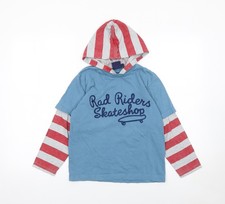 Mini Boden Boys Blue Hooded