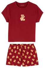 Ladies Pyjamas TEDDY BEAR Woman 6 - 20 T-Shirt Shorts Nightwear Trending Primark