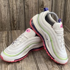 Nike Womens Air Max 97 Running Sneakers Shoes White Volt DH0251-100 Size 9