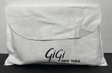 Gigi New York Emmie Metallic Gold Leather Phone Small Crossbody Purse Dust Bag