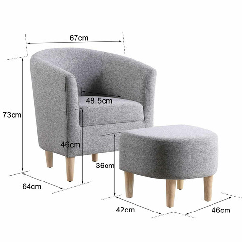 Accent barrel chair with - accent,