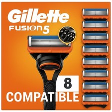 8 PCS 5-Layer Shaving Razor Blades Refills Compatible With Gillette Fusion5