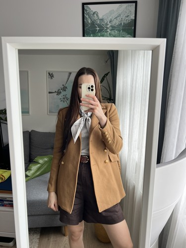 Zara manteco brown wool - zara,