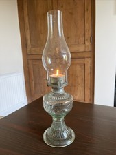 Vintage Reproduction Glass Oil Lamp Style Holder For Tea Light