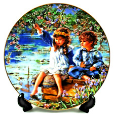 RECO 1991 Hearts & Flowers PATIENCE Fine Porcelain Plate By Sandra Kuck VGC