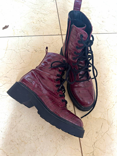 Topshop burgundy croc faux - dm,
