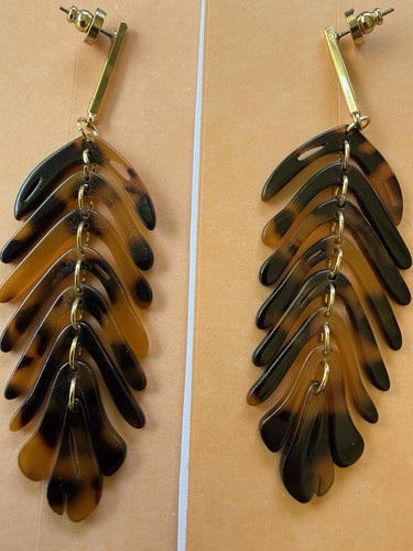 Palm drop long earrings - long,