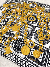 CELINE Silk Scarf 33in Chain