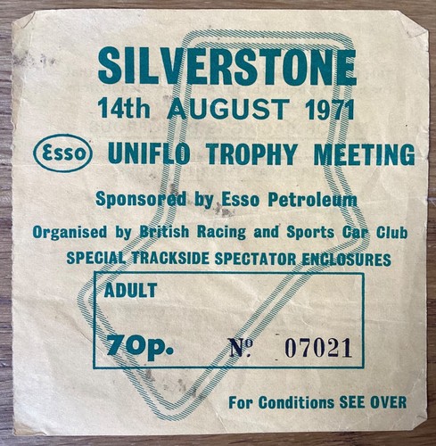 Uniflo trophy silverstone 1971 - trophy,