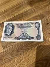 Banknote Of England Five Pounds. LK Obrien. Lion And Key. A54.