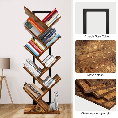 Tier cube wooden bookcase - wooden,