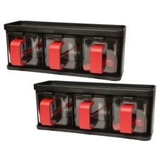 2 x Plastic Kitchen Tea Coffee Sugar Canisters Sets Spice Storage Jars With Lids