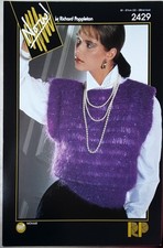Orig Richard Poppleton Now Mohair Ladys Slipover 32"-38" Knitting Pattern 2429