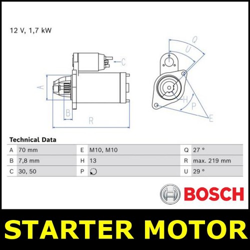 Starter motor fits mercedes - motor,