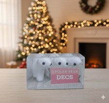 3 Pack Fluffy White Polar Bear