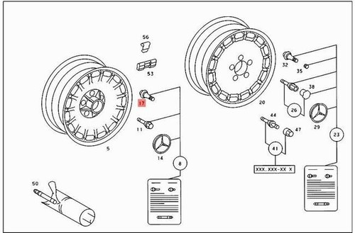 Tyre valve stem a1074000013 - valve, mb