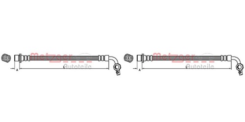 Brake hose metzger fits - brake,