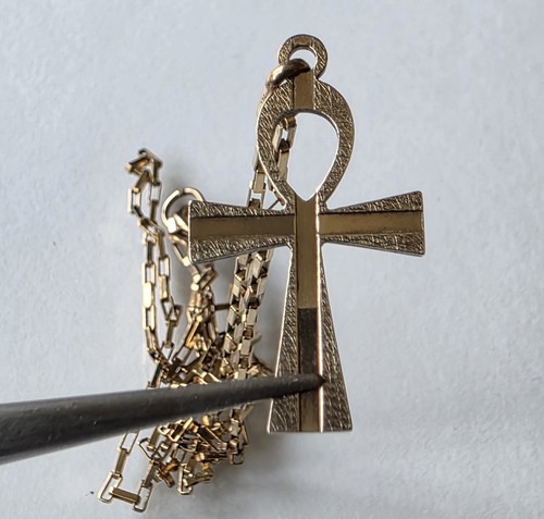 Vintage 9ct yellow gold - 9ct, ankh