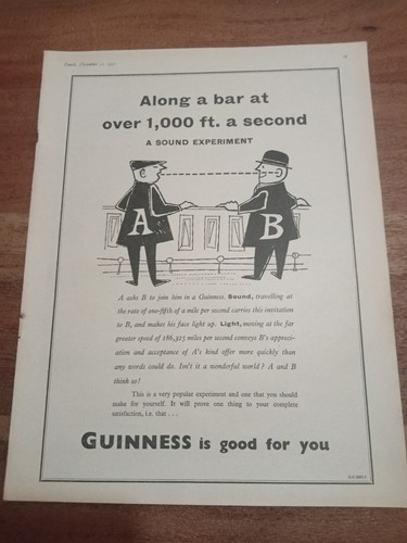 Guinness original 1957 - original, print