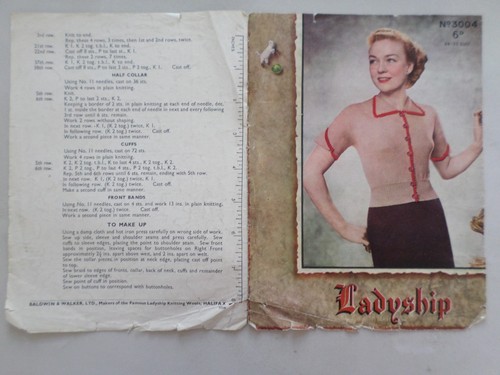 Original 1950 knitting - 1950's,