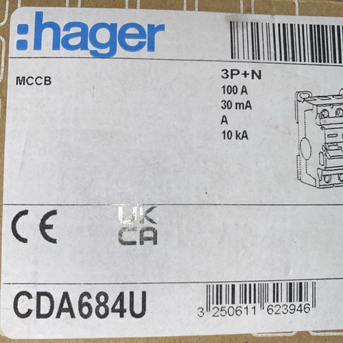 Hager 100a pole 30ma type - 4, a