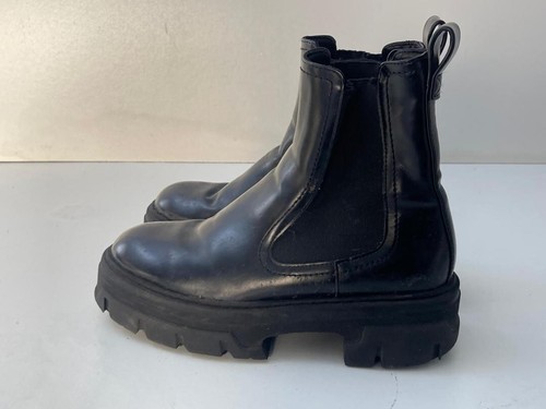 Ladies black faux leather - h&m,