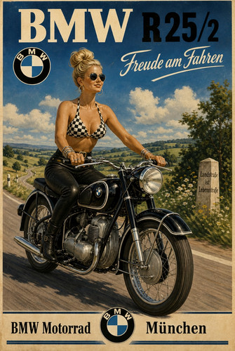 Classic bmw r25 poster - bmw, r25/2