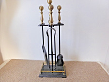 Brass and Iron Fire Place Set