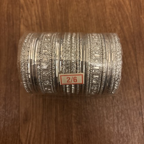 Silver coloured bangles - silver,
