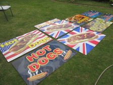 Catering Signs Trailer, Van, Cart, Marquee, Hot Dogs, Burgers, Donuts, Chestnuts