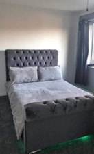 Luxury Diamond Upholstered Bed