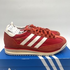 Adidas SL 72 RS Trainers Uk8 Eu42 Red Suede Retro Sports Shoes Classic Y2K 