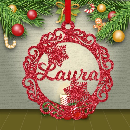 Personalise christmas bauble - christmas,