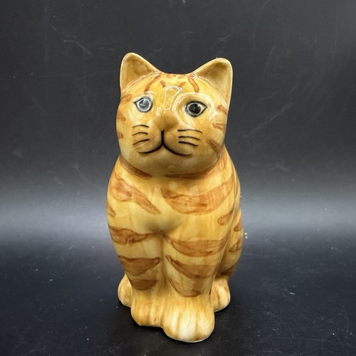 Cat figure quail pottery - figure,