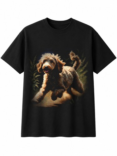 Labradoodle with feathers - labradoodle,
