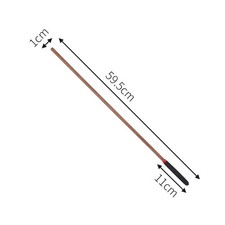 Traditional Walnut SENIOR School Cane with Black Handle DRAGON STRAIGHT 23.5"