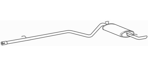 Quality rear exhaust silencer - exhaust,