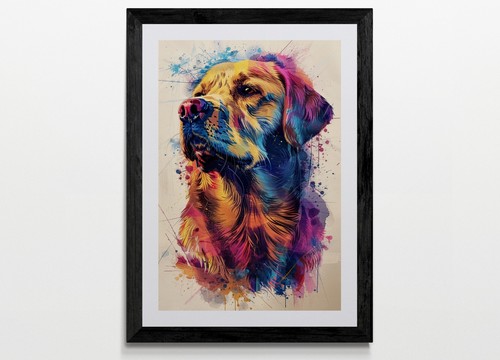 Labrador dog framed canvas - labrador,