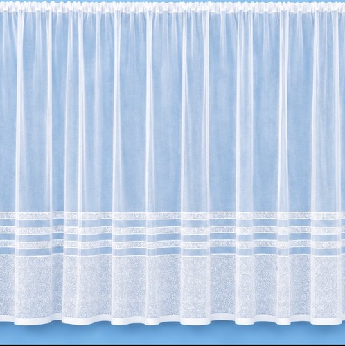 White lace window net curtains - net,