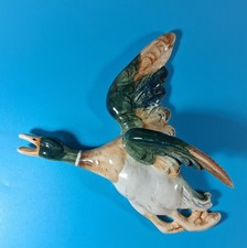 Rare Royal Dux or Beswick Flying Duck / Mallard Wall Pocket. 1960s? 20cm.