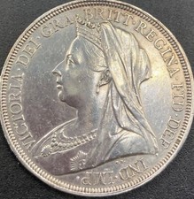 1897 Queen Victoria Silver Crown Coin LXI-Excellent Condition-Collectable Coin