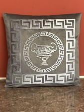 Grey & SilverGreek Key Border