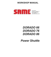Same Dorado 66 76 86 Power Shuttle Workshop Service Manual