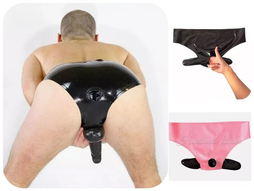 Mens latex shorts - shorts, with