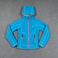 MOUNTAIN EQUIPMENT Jacket Womens XS Blue Wool Blend Full Zip Hooded Chamonix