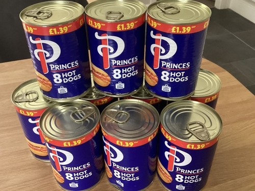 Princes hot dogs 400g tin - dogs, (