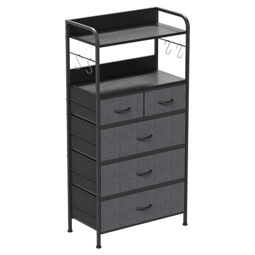 Tall drawer fabric dresser - drawer,