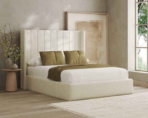 Luxury double winged panel bed - double,